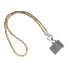 Lanière de téléphone portable ornée de strass et porte-cartes