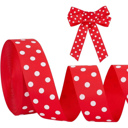 Κορδέλα Grosgrain πουά 1,5 ίντσες x 30 γιάρδες