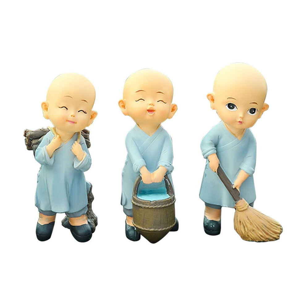 Car Dashboard Ornament Cute Monk Figurine 1Pc 9132278278926