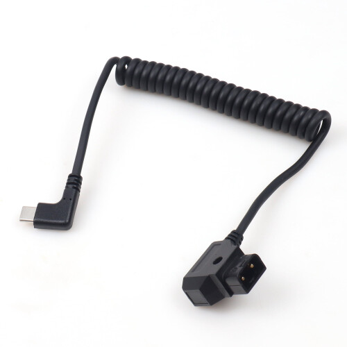 Type-C USB til D-Tap spiralformet strømkabel 12-benet Hirose