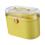 Boîte de rangement avec couvercle et poignée, deux compartiments, jaune 1