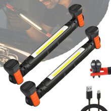 Magnetisk arbeidslysstang, oppladbar LED, 2 stk.