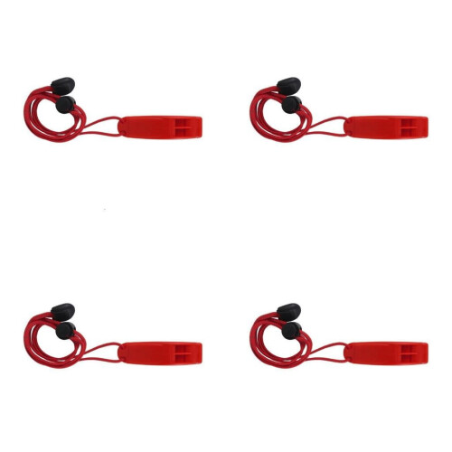 Emergency whistle portable 120dB 4 pcs with neck strap