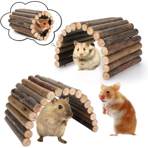 Hamsterburtilbehør Tyggelegetøj til små kæledyr 12 stk.