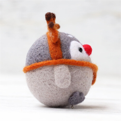 Anfänger-Nadelfilzset Pinguin-Bastelset mit Matte 2
