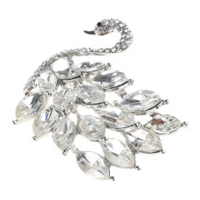 Broche delicado para solapa con forma de cisne (1 pieza)