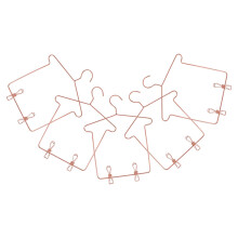 Kleiderbügelclips aus Eisen, Roségold, 5er-Set