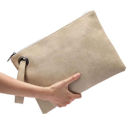 Women's leather wristlet clutch wallet 1