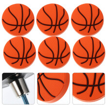 Orange Basketball Drawer Knobs 6-Pack