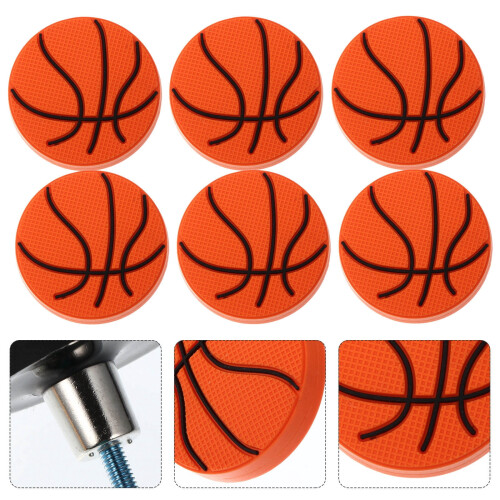 Orange Basketball Drawer Knobs 6-Pack