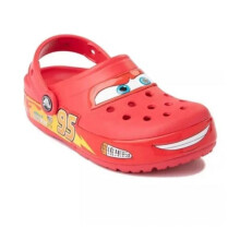 (M4/W6) Brand New Crocs Red Slippers Mcqueen Clog Cars Size Men Women Shoes Summer Beach
