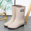 Botas de chuva femininas curtas impermeáveis de borracha até o tornozelo 2