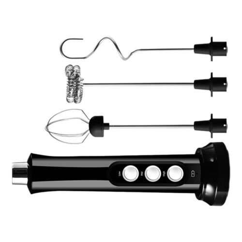Mousseur à lait électrique portable rechargeable 3 vitesses