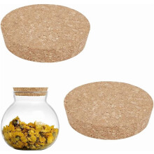 Tapas de corcho para tarros Mason de 3,6 a 3,9 pulgadas (paquete de 2)
