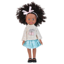 Bambola per bambini dai 18 mesi in su, di colore nero africano, 25 cm.