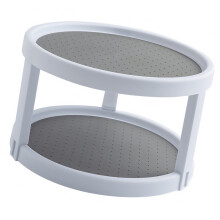 Witte, draaibare cosmetica-organizer voor op het aanrecht (1 stuk)