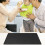 Black silicone placemat non-slip 12x18 inches 1
