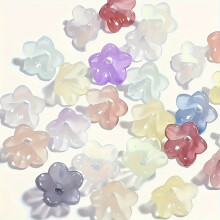 Cuentas acrílicas con forma de flor, degradado mixto, 500 unidades