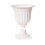 grand pot de fleurs rond classique en résine blanche 1