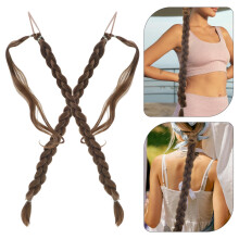 Extensiones de cabello para trenzar, color marrón claro, paquete de 2.