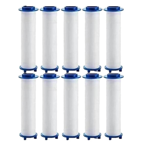 Ion duschmunstyckefilter med PP-bomull 10 st blå 8 cm