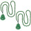 Laughing Buddha hanger ketting van imitatie jade (2 stuks) 1