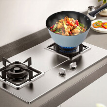 Mini nonstick saucepan with spout blue 5 inch