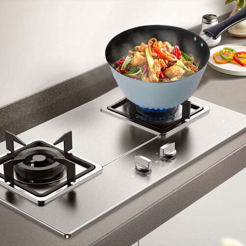 Mini nonstick saucepan with spout blue 5 inch
