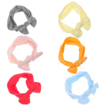 Hårband till babyflicka i nylon med söt design, 6 st.