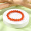 Pulseira elástica com contas de cornalina, redonda, 8 mm, 1 peça 1