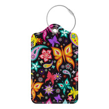 Luggage Label Holder Water-Resistant Leather with Steel