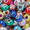 Resin Flat Round Beads 9x14mm 108 pcs Gradient 1