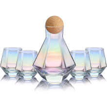 Ensemble de 4 verres à vin sans pied de 30 cl (10 oz) irisés
