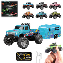 RC Truck se světly a 4GHz dálkovým ovládáním v měřítku 64