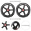 Wheelchair Front Wheel Replacement Tire Polyurethane 2 pcs 1