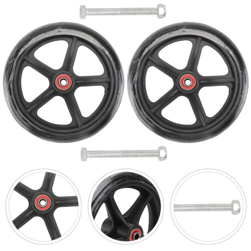 Wheelchair Front Wheel Replacement Tire Polyurethane 2 pcs