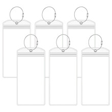Clibeanna Bagáiste PVC Trédhearcach 6 phíosa