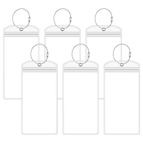Matkatavaralaput läpinäkyvä PVC 6 kpl