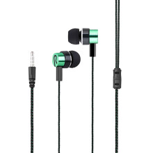 Grønne In-Ear-øretelefoner med mikrofon, 3,5 mm kabel, til iOS