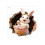 Paashaas sticker met 3D-effect, waterdicht, 1 vel 1