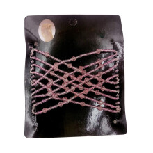 Stretchy Beaded Hair Combs for Women Pink Metal Double