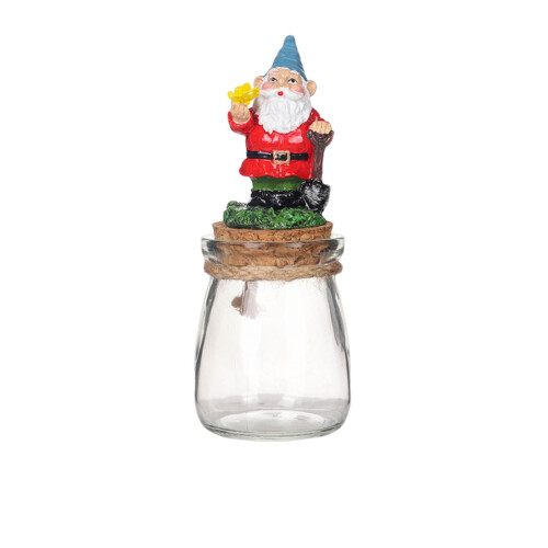 Peppermint Candy Christmas Dish Crystal Glass Jar with Fox