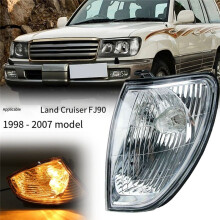 Pair Car Front Bumper Turn Signal Light Side Light for Land FJ100 LC100 1998-2007 No Bult