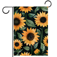 Sunflower Welcome Garden Flag 12x18in Double-Sided