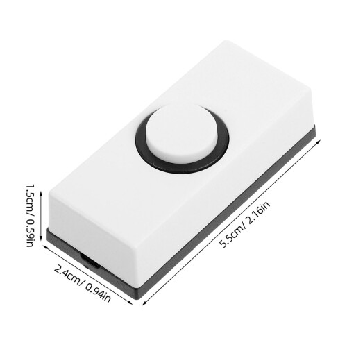 Interruptor de timbre blanco con conexión estable (2 unidades) 1
