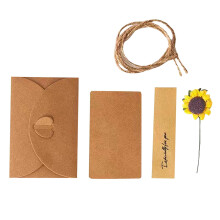 Valentine's Day cards with envelopes, dried flowers