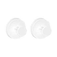Sugkoppskrokar för släta duschytor, 2-pack