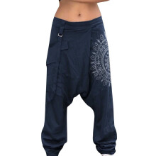 Calça Harem Masculina Estampada com Cintura Elástica e Pernas Largas