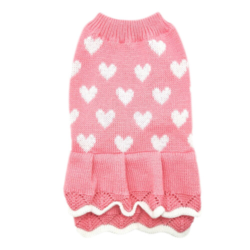 Knitted Dog Sweater Dress Small Size 1