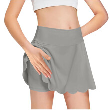Girls Tennis Skorts High Waist Lightweight Gray Size 13-14